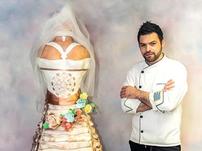 Τούρτα-νύφη για Γκίνες από το Φιλιατρινό cake artist Γιάννη Τασόπουλο στο Σικάγο!