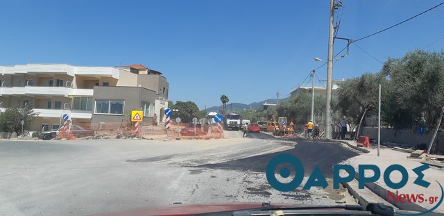 Έπεσε η πρώτη άσφαλτος στον προσωρινά διαμορφωμένο κόμβο «Φωτεινή»