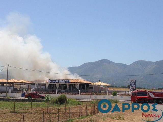 Φωτιά κατέκαψε εγκαταστάσεις θερινής επιχείρησης εστίασης στο Καλό Νερό