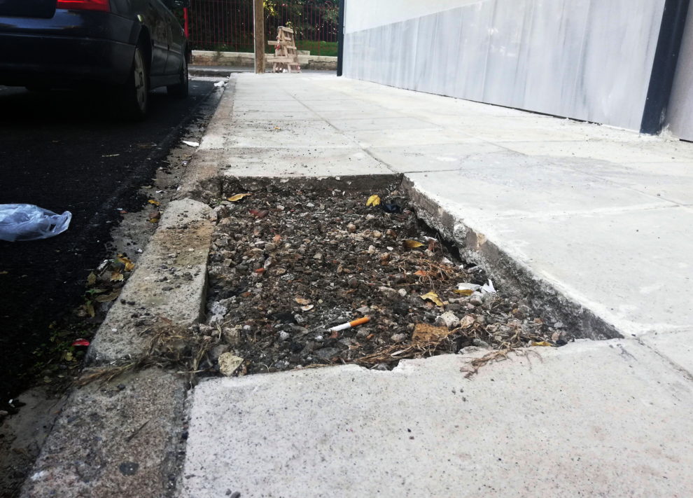 Πεζοδρόμιο στην Ευριπίδου…