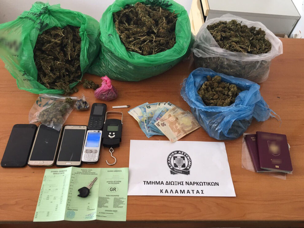 Συνελήφθησαν τρία άτομα για ναρκωτικά στην Καλαμάτα