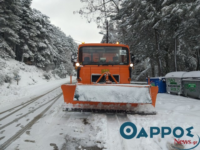 Η κατάσταση στο οδικό δίκτυο της Περ. Πελοποννήσου –Με αλυσίδες στην Ε.Ο. Καλαμάτας – Σπάρτης