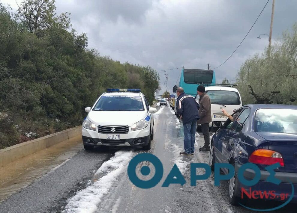 Έκλεισε ο δρόμος για Μάνη (φωτογραφίες και βίντεο)