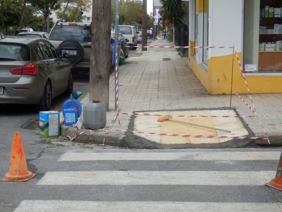 Εργασίες για ράμπες ΑΜΕΑ και διαβάσεις