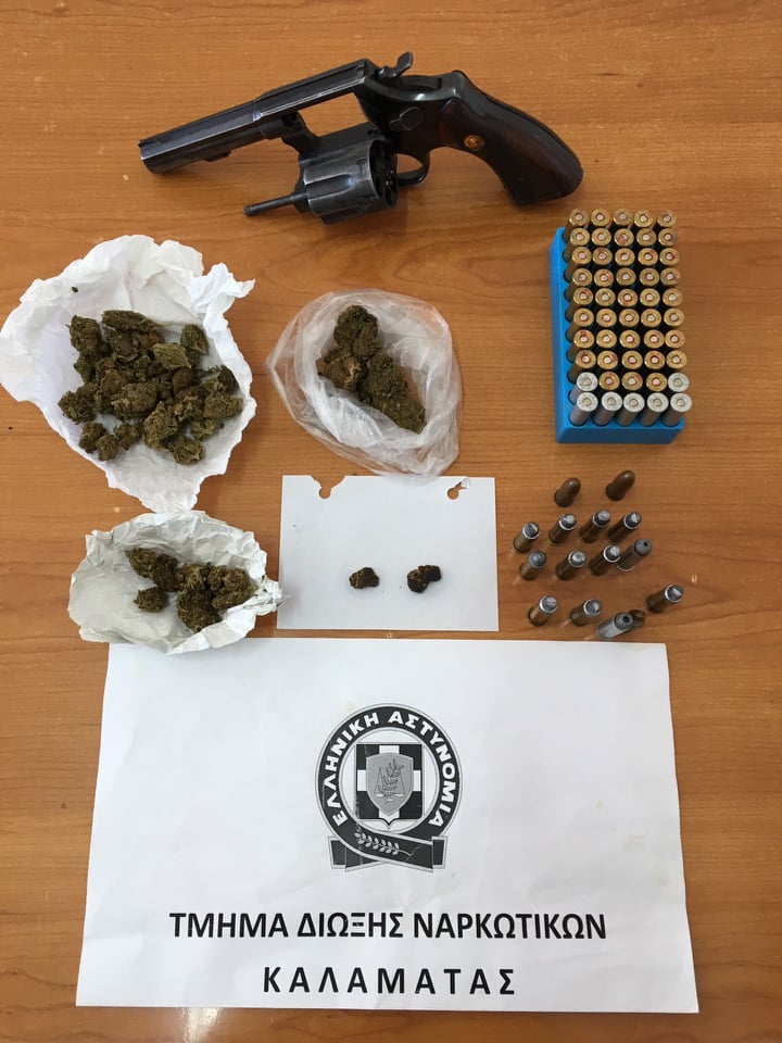 Συνελήφθη 59χρονος στην Κορώνη με χασίς, περίστροφο και φυσίγγια