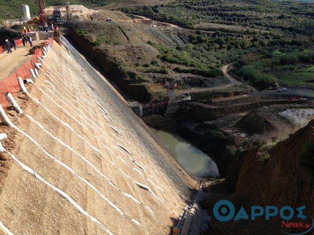 Έργα αποκατάστασης επικίνδυνης κατολίσθησης σε πρανές κοντά στο Φιλιατρινό φράγμα