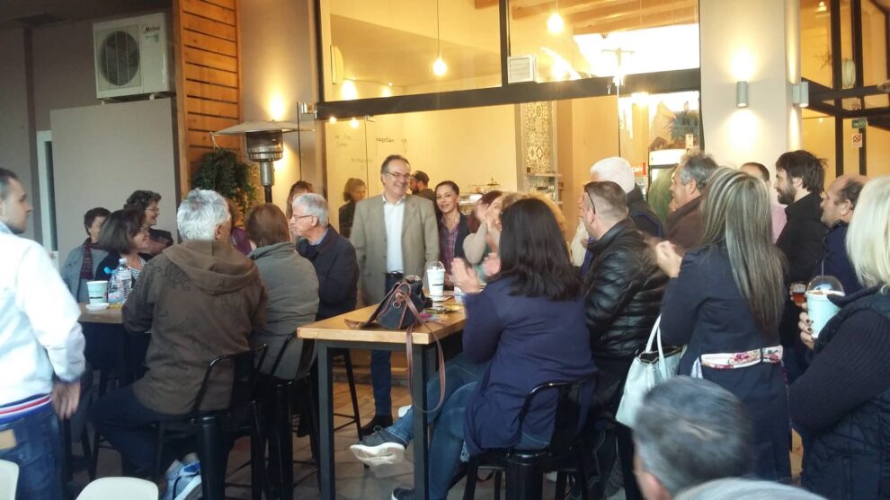 Ενθουσιώδης υποδοχή στα Γιαννιτσάνικα για τον Βασίλη Κοσμόπουλο