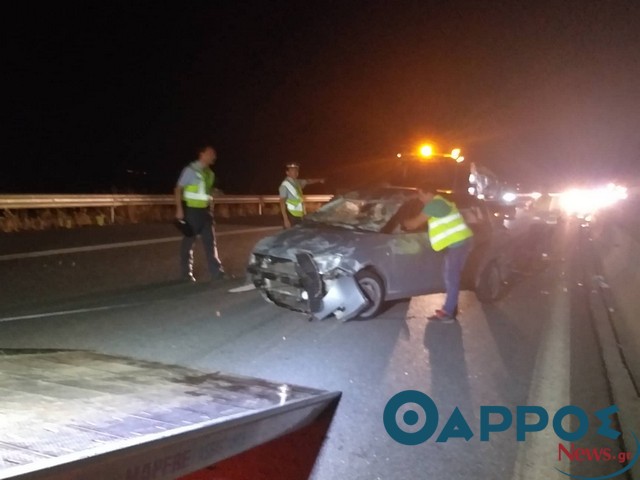 Αυτοκινητόδρομος Τρίπολης Καλαμάτας: Τρεις τραυματίες σε τροχαίο ατύχημα (φωτογραφίες)