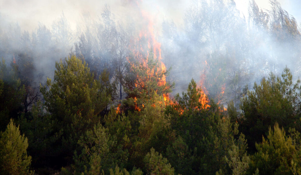 Υπό έλεγχο η πυρκαγιά  ανάμεσα σε Μανιάκι και Ταμπούρια