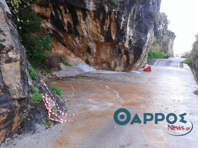 Ηρεμία από τις σεισμικές δονήσεις, αποκολλήθηκε κομμάτι βράχου στη Βέργα (φωτογραφίες)