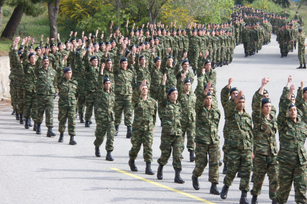 Ορκωμοσία νεοσύλλεκτων οπλιτών Πεζικού, παρουσία Π. Τατούλη