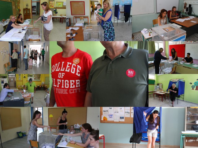 Χωρίς ιδιαίτερα προβλήματα η διαδικασία του δημοψηφίσματος στην Καλαμάτα (φωτογραφίες)