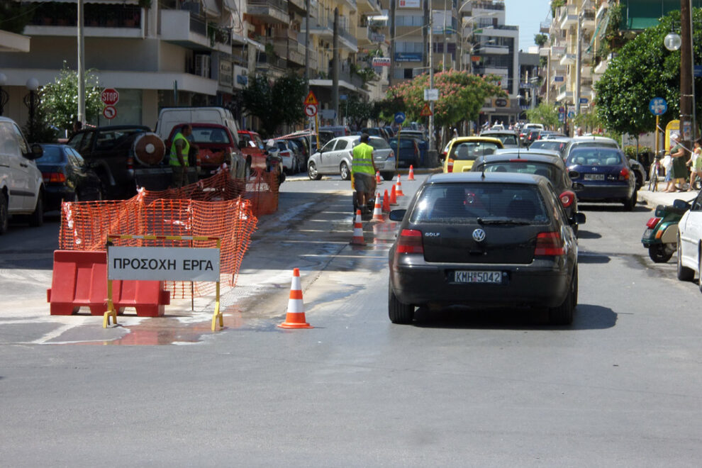Ξεκίνησαν οι εργασίες στη Βασιλέως Γεωργίου