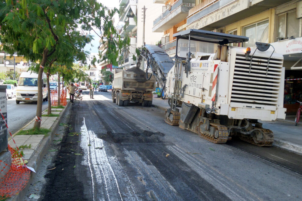 Σήμερα η ασφαλτόστρωση στο νότιο τμήμα της Βασιλέως Γεωργίου