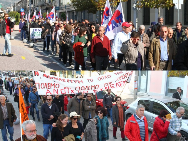 Απεργία για ασφαλιστικό  και πλειστηριασμούς χθες στην Καλαμάτα