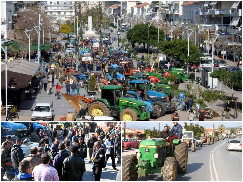 Τα τρακτέρ «όργωσαν» την Καλαμάτα (φωτογραφίες και βίντεο)