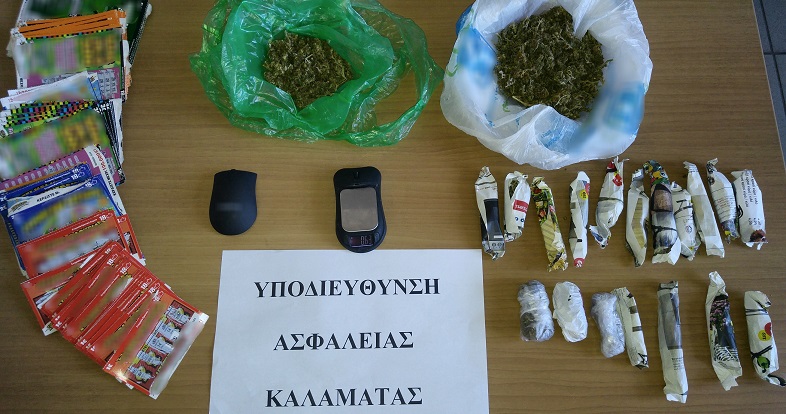 Συνελήφθησαν 3 νεαροί στην Καλαμάτα με ναρκωτικά και για κλοπή σε πρακτορείο ΟΠΑΠ