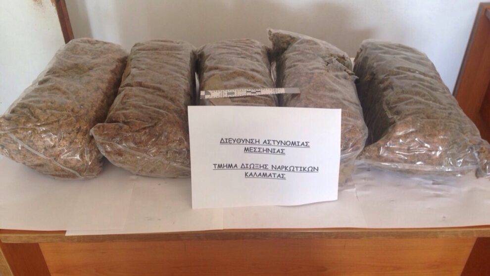 Εντοπίστηκαν και κατασχέθηκαν πάνω από 14 κιλά κάνναβης στην Τριφυλία!