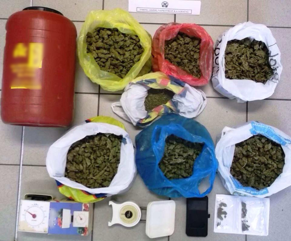 Συνελήφθησαν δύο άτομα για ναρκωτικά στην Καλαμάτα (φωτογραφία)