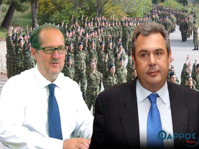 Ο δήμαρχος Καλαμάτας με… στολή παραλλαγής για το στρατόπεδο