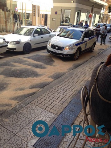 «Έβρεξε» λάδι στη Γεωργούλη – Προσοχή στους περαστικούς! (φωτογραφίες και βίντεο)