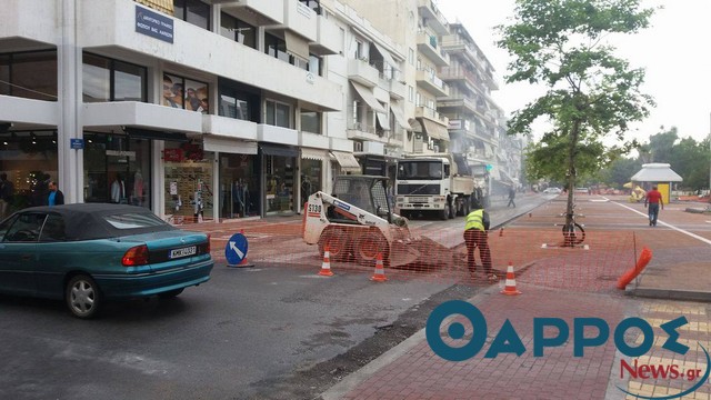 Κλειστό το νότιο τμήμα της οδού Αριστομένους μέχρι το μεσημέρι (φωτογραφίες)