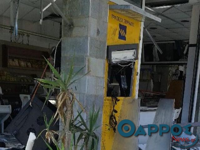 Ανατίναξαν με αέριο ΑΤΜ της Πειραιώς σε κρεοπωλείο στο Κοπανάκι (φωτογραφίες)