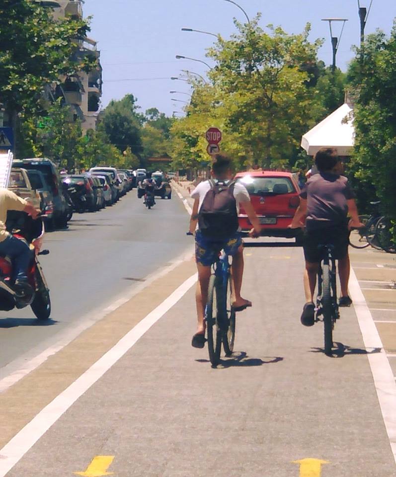 Πάνω στον ποδηλατόδρομο…