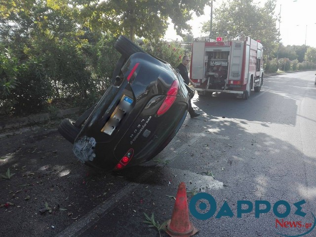 Σφοδρή σύγκρουση οχημάτων με τραυματισμό στη Νέα Είσοδο της Καλαμάτας