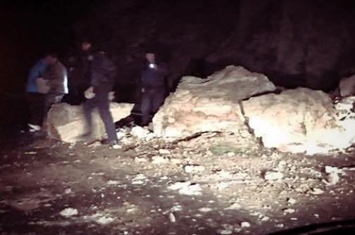 Μεγάλη κατολίσθηση βράχων στην Ε.Ο. Καλαμάτας- Σπάρτης