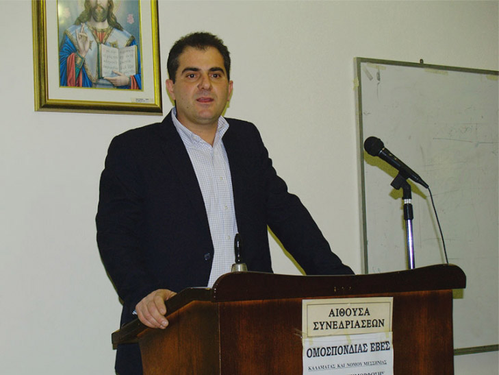 Ο Θ. Βασιλόπουλος εκπρόσωπος της συνδικαλιστικής οργάνωσης της Ν.Δ