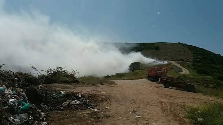 Τοξικό νέφος από φωτιά στον παράνομο σκουπιδότοπο Αλιμακίου Κυπαρισσίας (φωτογραφίες)