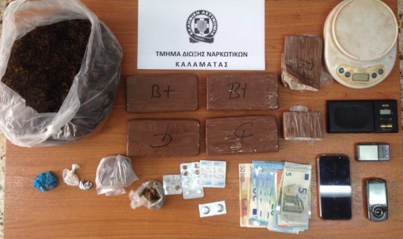 Η Δίωξη Ναρκωτικών της Καλαμάτας ξεσκέπασε υπόθεση διακίνησης στην Αθήνα