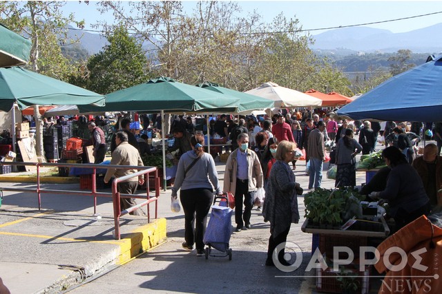 Αυξημένη κίνηση σήμερα στην Κεντρική Αγορά της Καλαμάτας