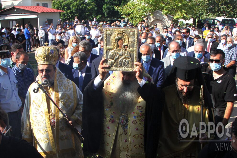 Με λαμπρότητα και …αυστηρά μέτρα η Μεσσήνη υποδέχθηκε την Ιερά Εικόνα της Παναγίας Βουλκανιώτισσας