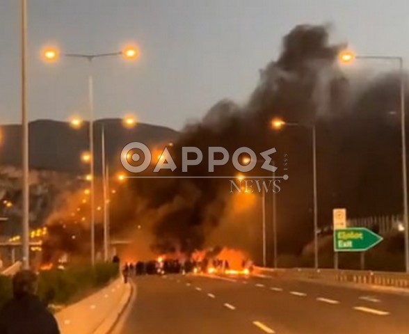 Σοβαρά επεισόδια στo Αρφαρά – Φωτιές από Ρομά, κλειστός ο δρόμος για Αθήνα (+pics)