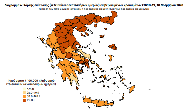 16 νέα κρούσματα κορωνοϊού στη Μεσσηνία – Η γεωγραφική κατανομή