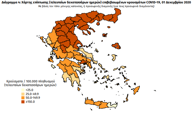 12 νέα κρούσματα κορωνοϊού στη Μεσσηνία – Δείτε τον χάρτη σ’ όλη τη χώρα