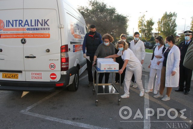 Έφθασαν στα Νοσοκομεία Καλαμάτας και Κυπαρισσίας τα πρώτα εμβόλια για τον “covid19” (φωτογραφίες & βίντεο)