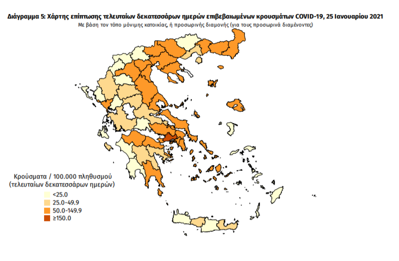 Κορωνοϊός: 436 νέα κρούσματα και 25 ακόμα θάνατοι – Ένα νέο κρούσμα στη Μεσσηνία