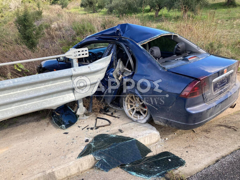 Τροχαίο με δύο πολυτραυματίες στην  εθνική οδό Καλού Νερού – Τσακώνας