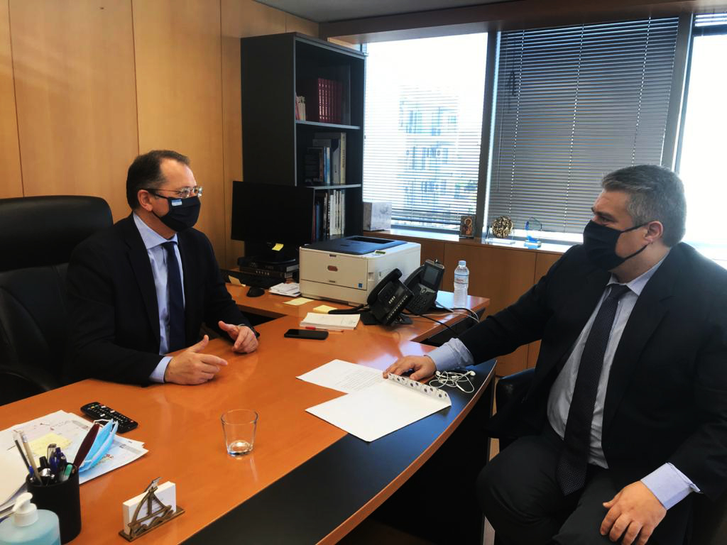 Συνάντηση Μίλτου Χρυσομάλλη και υφυπουργού Ψηφιακής Διακυβέρνησης Γιώργου Στύλιου για το Κτηματολόγιο