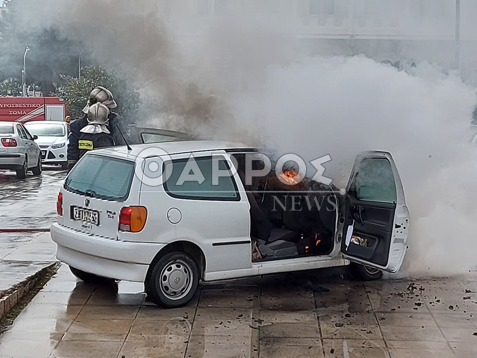 Φωτιά σε αυτοκίνητο στο Ναό της Υπαπαντής.