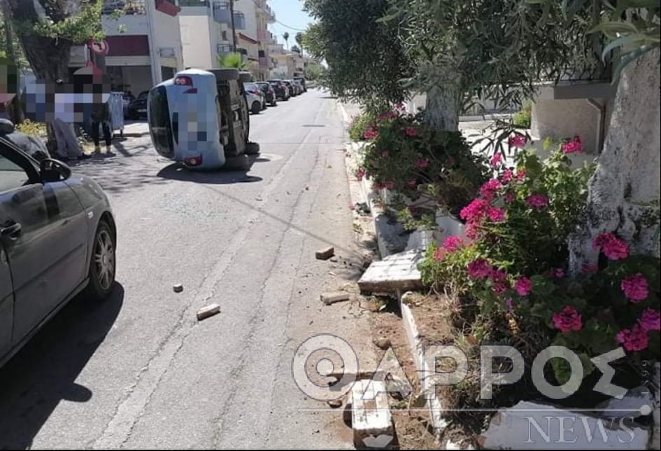 Καλαμάτα: ΙΧ αυτοκίνητο “ντελαπάρισε” στην οδό Ευαγγελιστρίας (φωτογραφία)