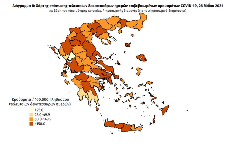 Κορωνοϊός: 1.517 νέα κρούσματα και 44 θάνατοι- 8 κρούσματα στη Μεσσηνία