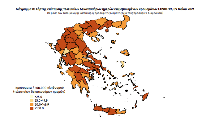 Κορωνοϊός: 1.428 νέα κρούσματα και 51 θάνατοι – 2 κρούσματα στη Μεσσηνία και 1 θάνατος