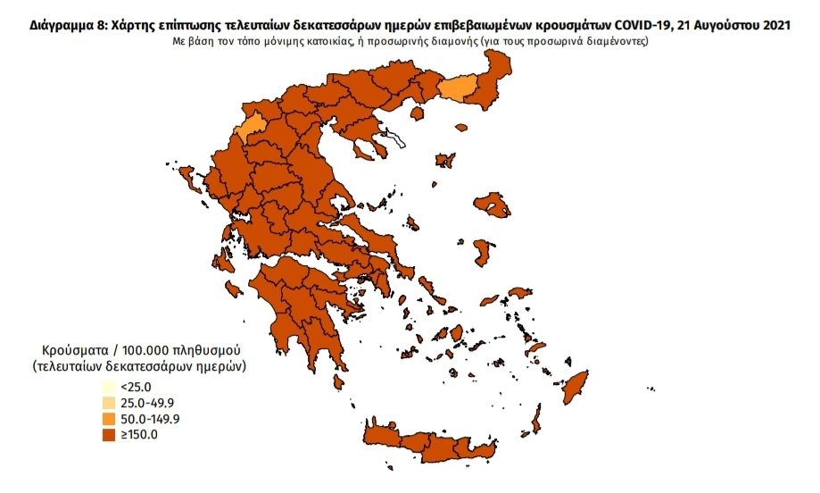 Κορωνοϊός: 100 κρούσματα στη Μεσσηνία –  3.191 σε όλη την Ελλάδα