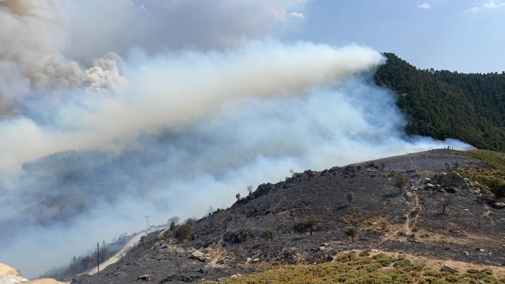 Μεγάλη φωτιά στην Καστανιά της Μάνης