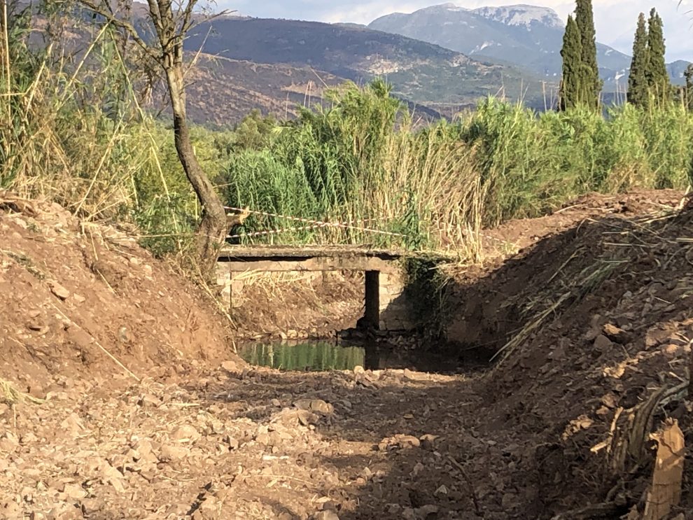 Αντιπλημμυρικές παρεμβάσεις  στις πυρόπληκτες περιοχές από την Π.Ε. Μεσσηνίας