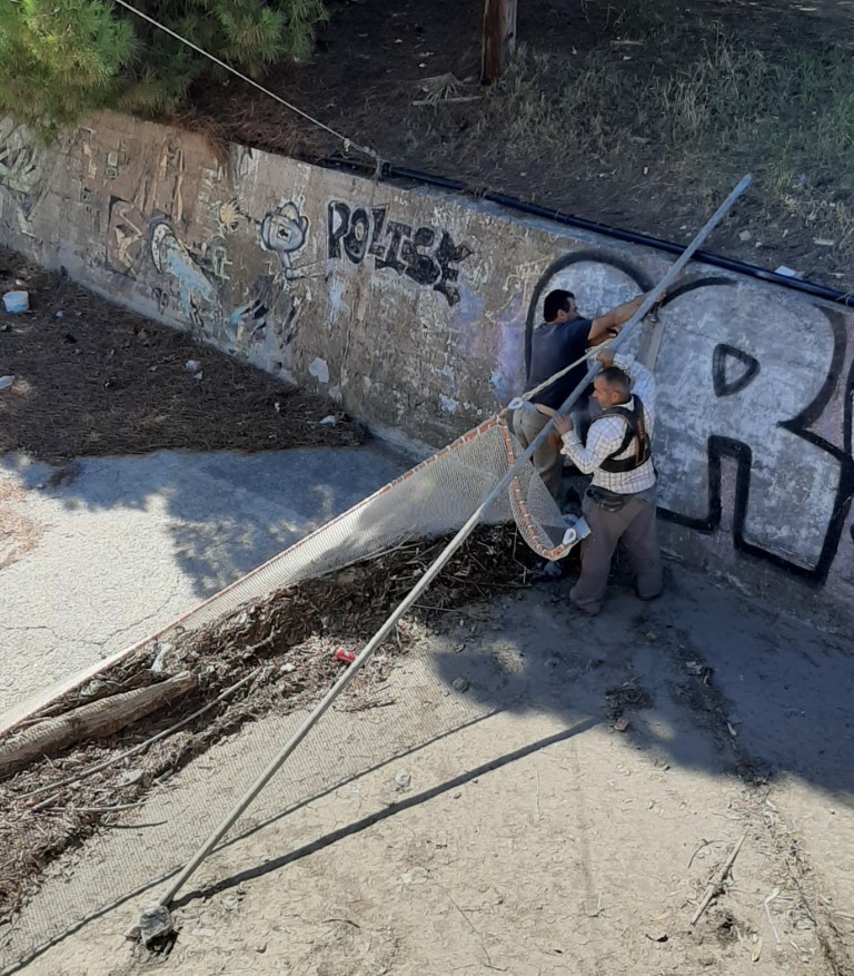 Παρεμβάσεις στις εξόδους των ρεμάτων και την κοίτη του Νέδοντα